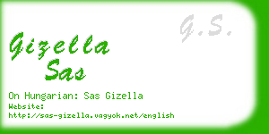 gizella sas business card